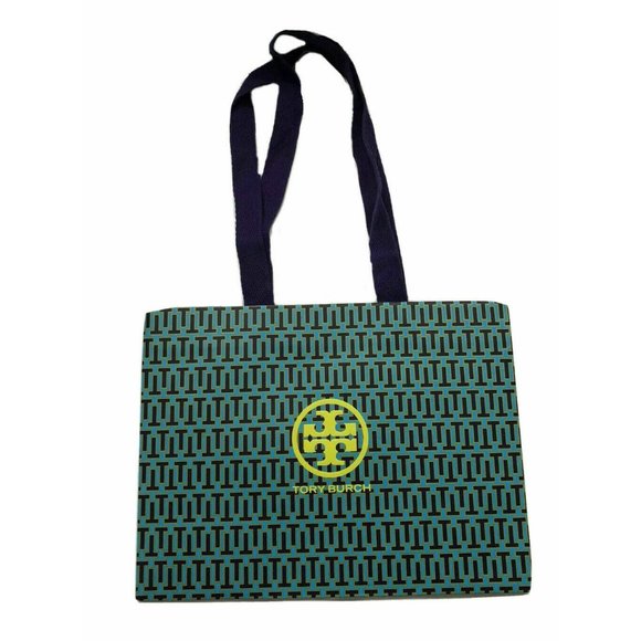 Tory Burch Reusable Paper Shopping Bag Gift Rope Handle 9" X 12" X 4.9" - Picture 1 of 12